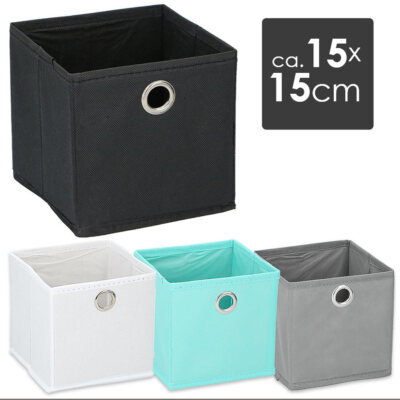 4x Organizer 15x15 cm Box Schubladen-Fach Einteiler Ordnung Aufbewahrung Faltbox