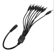DC 1 Female to 8 Male Power Splitter Cable for ZOSI CCTV Security Camera System