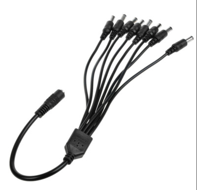 DC 1 Female to 8 Male Power Splitter Cable for ZOSI CCTV Security Camera System