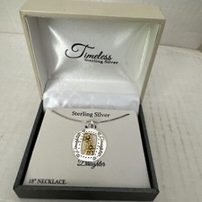 Timeless Sterling Silver  Daughter  18  Necklace And Pendant