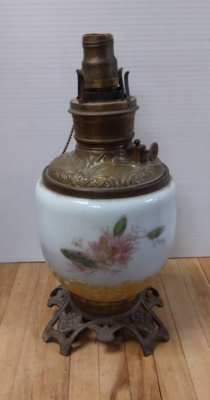 #ad #ad Vintage Hand Painted Electric and Oil Accent Table Lamp not working $22.25