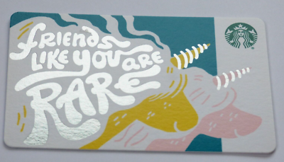 rare starbucks gift cards 2019 'You're Amazing' Heart Shaped Reloadable Card Empty 2018 STARBUCKS Gift Card UNICORN