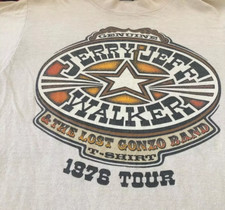 Vintage 1976 Jerry Jeff Walker T-Shirt For Men Women Short Sleeve White IN405