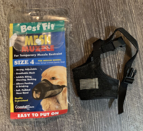 Coastal Pet Best Fit Mesh Dog Muzzle (Size 4 Medium) Very Good Condition. - Picture 1 of 1