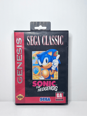 Sonic the Hedgehog Original Authentic Sega Genesis Case / Box Only