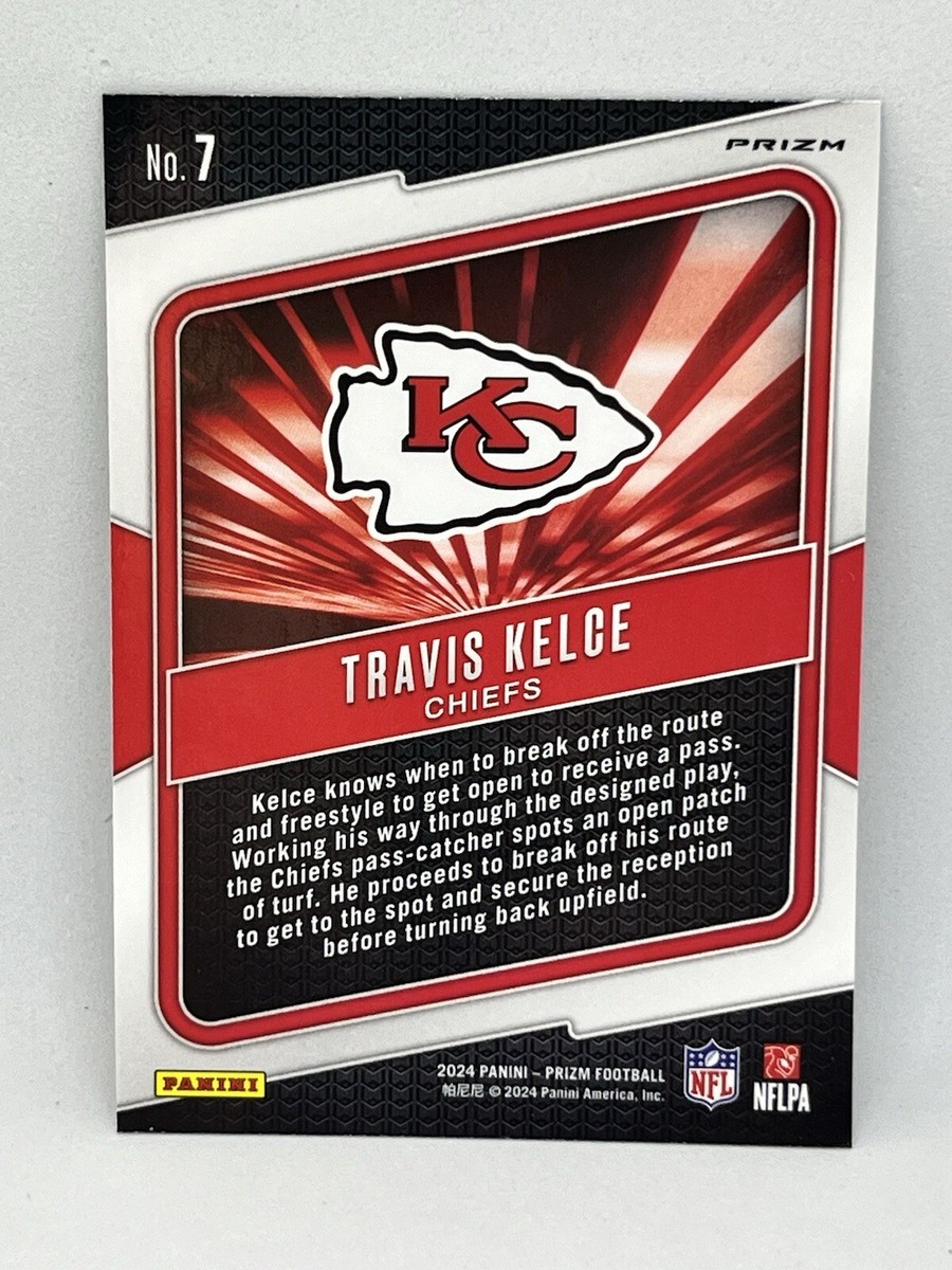 2024 Panini Prizm Travis Kelce #7 Hype Green Prizm Kansas City