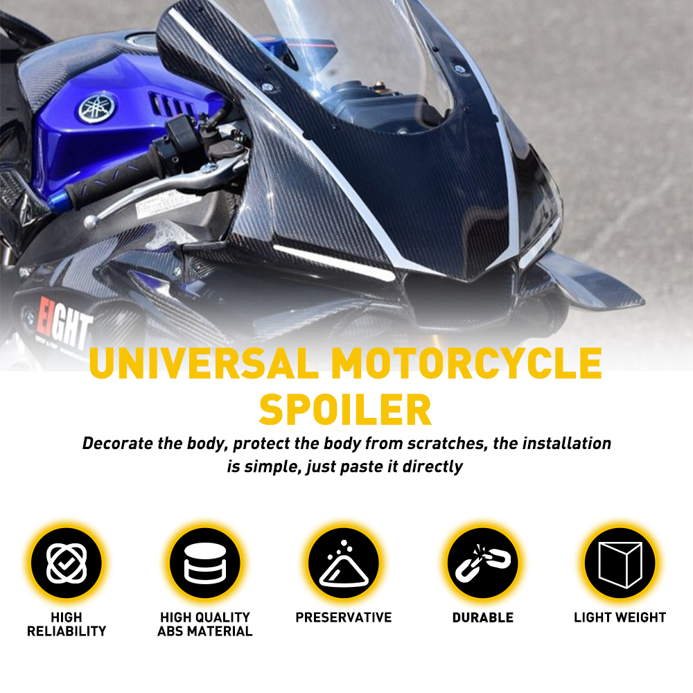 2x Motorcycle Side Winglets Air Deflector Wing Spoiler Carbon