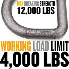 8-PC 1/2"D-Rings Weld-On Flatbed Truck Trailer Ratchet Strap Cargo Tie Down Ring