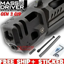 Strike Industrie Mass Driver Compensator for Glock Gen 3 Model 19 G19 Comp Black