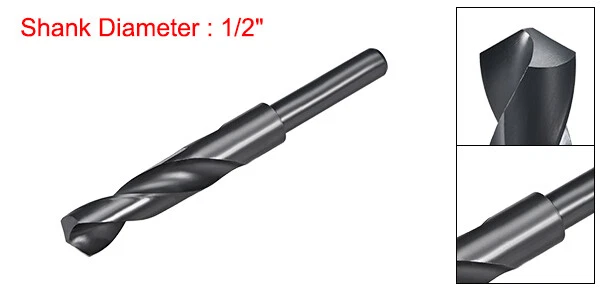 Broca de vástago reducido de 18 mm HSS 6542 óxido negro con vástago recto de 1/2 pulgada Foto 2 de 4