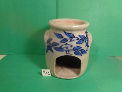 Blueberry Double Handle Tea light Wax/Oil Warmer, Salmon Falls Pottery(Used/EUC)