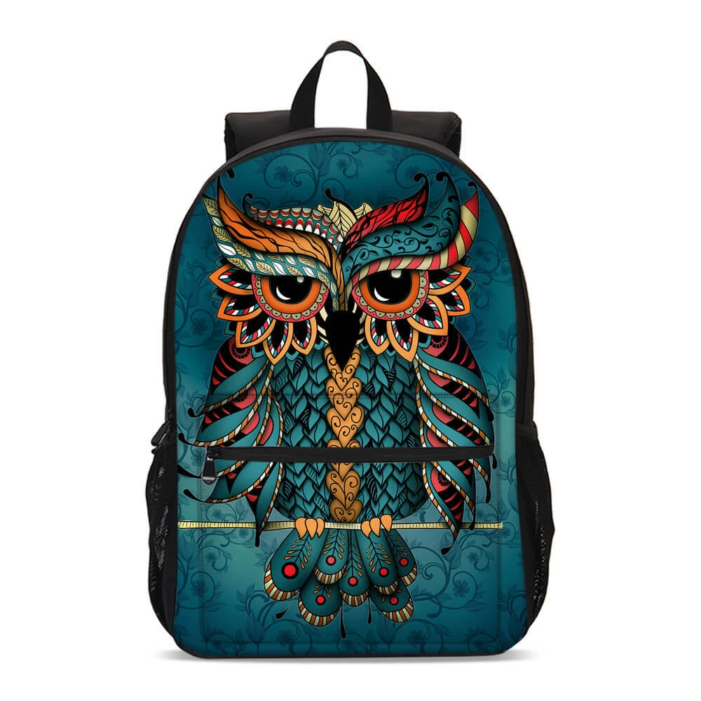 Owl Boho Ethnic Students Backpack, School Bag, Back To School Gift