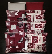 TEXAS A M University AGGIES CORNHOLE BEAN BAGS Tie Dye Tailgate Game 8 ACA Bags