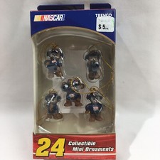 Nascar Trevco Jeff Gordon Bear Pit Crew Christmas Mini Ornaments 24 2006