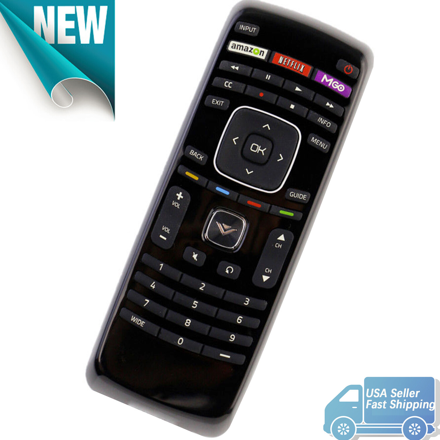 New XRT112 for Vizio TV Remote Control with Netflix Amazon MGO E231IB1