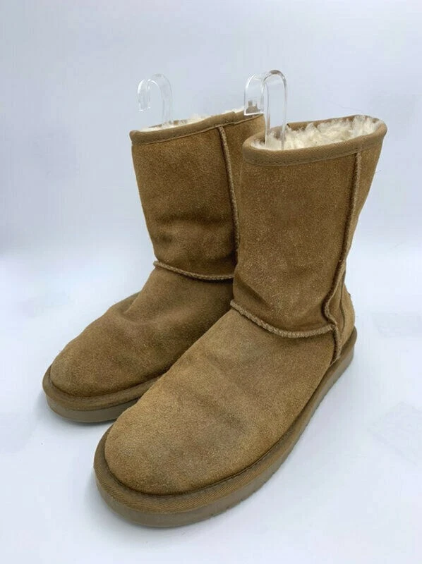Stivali corti classici Koolaburra by Ugg 6 scamosciati marrone castagno foderati in shearling