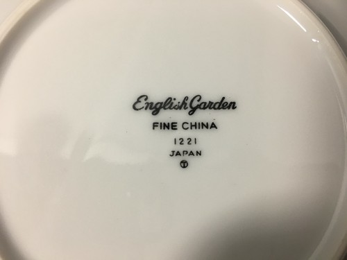 ENGLISH GARDEN FINE CHINA JAPAN SAUCER PATTERN 1221 PASTEL FLORAL 6-1/2" - Picture 4 of 4