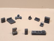 N Scale 10 Piece House/Apartment Interior, 3D Printed, Unpainted