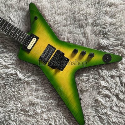 Green Burst Dime Slime Electric Guitar ML Model Flamed Maple Green Burst Dime Slime Electric Guitar ML Model Flamed Maple