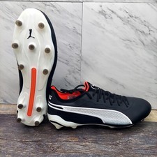 Puma King Ultimate FG/AG Black White Soccer Cleats 107563-01 Men's Size 10