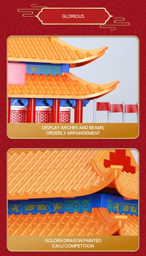 Beijing Tiananmen Square 823PCS Bricks World Architecture Building Blocks Toys - Picture 19 of 20