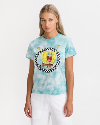 T-Shirt Women's Light Blue Yellow Tee 