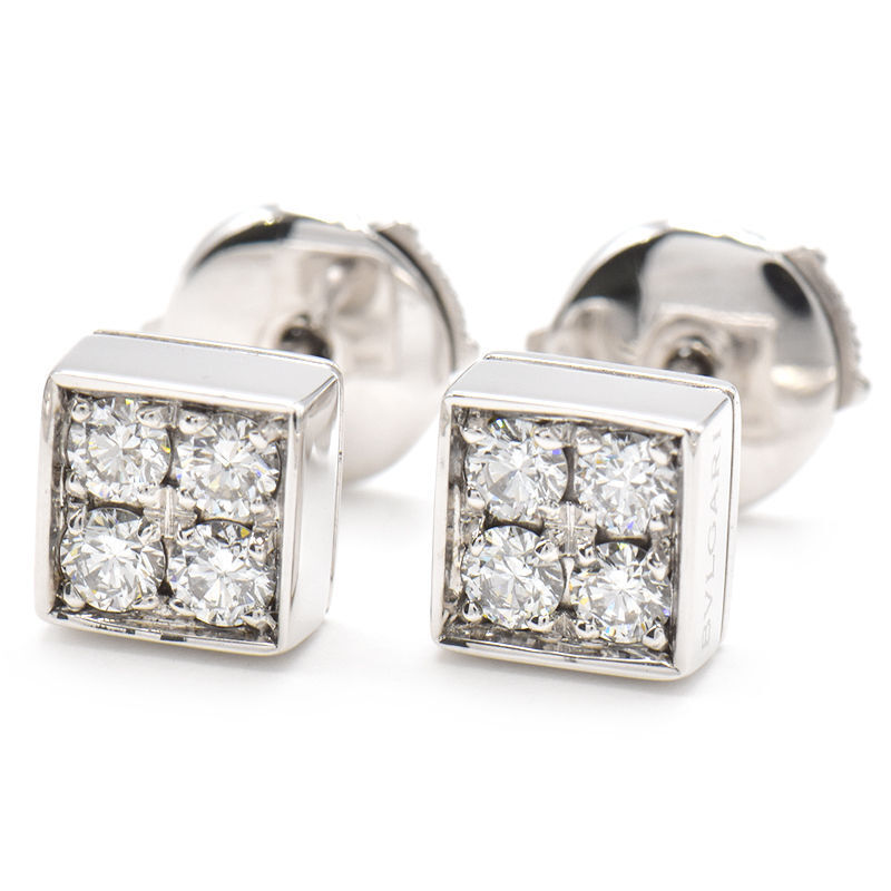 BVLGARI Lucia earrings K18WG diamond catch type earrings for both 