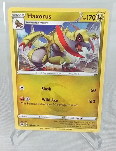 Haxorus 112/172 Brilliant Stars Rare Pokémon Card 2022