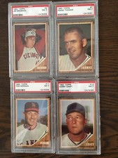 1962 PSA GRADED TOPPS BASEBALL CARD SET OF 30