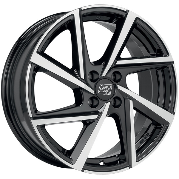 ALLOY WHEEL MSW MSW 80-4 FOR FIAT 7x17 4x100 GLOSS BLACK FULL POLISHED HRK