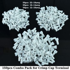 22-18 16-14 12-10AWG Closed End Crimp Cap Terminal Connector Gauge Wire 150PCS