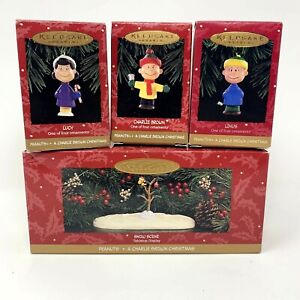 Set of 5 Ornaments Dated 1995 Hallmark Keepsake A Charlie Brown Christmas