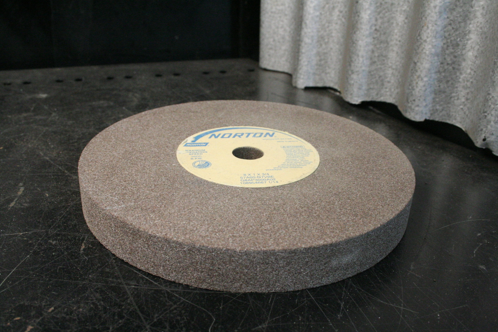 Bench grinding wheel NORTON 57A60N7VBE 8 '' x 1 '' x 3/4 '' eBay