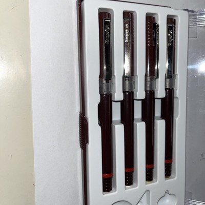VINTAGE ROTRING RAPIDOLINER 4 PEN SET GREAT DRAWING PRODUCT MADE IN GERMANY NEW