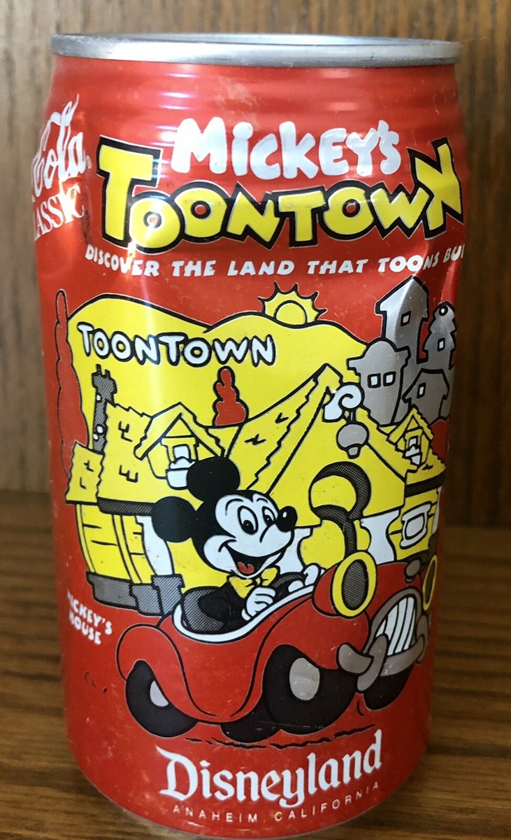DISNEYLAND MICKEY'S TOONTOWN COCA COLA COKE CLASSIC CAN 1993
