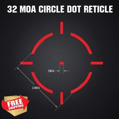 ohhunt Red Dot Sight Shake Awake 2MOA-32MOA 12 Brightness RMR Cut