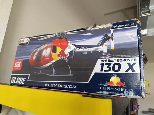 Brand New Blade 130X 130 X Red Bull BO-105 CB RC Helicopter BNF BLH3880