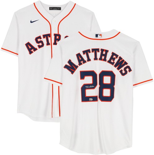 Brice Matthews Houston Astros signiertes weißes Nike Replica Trikot - Bild 1 von 5