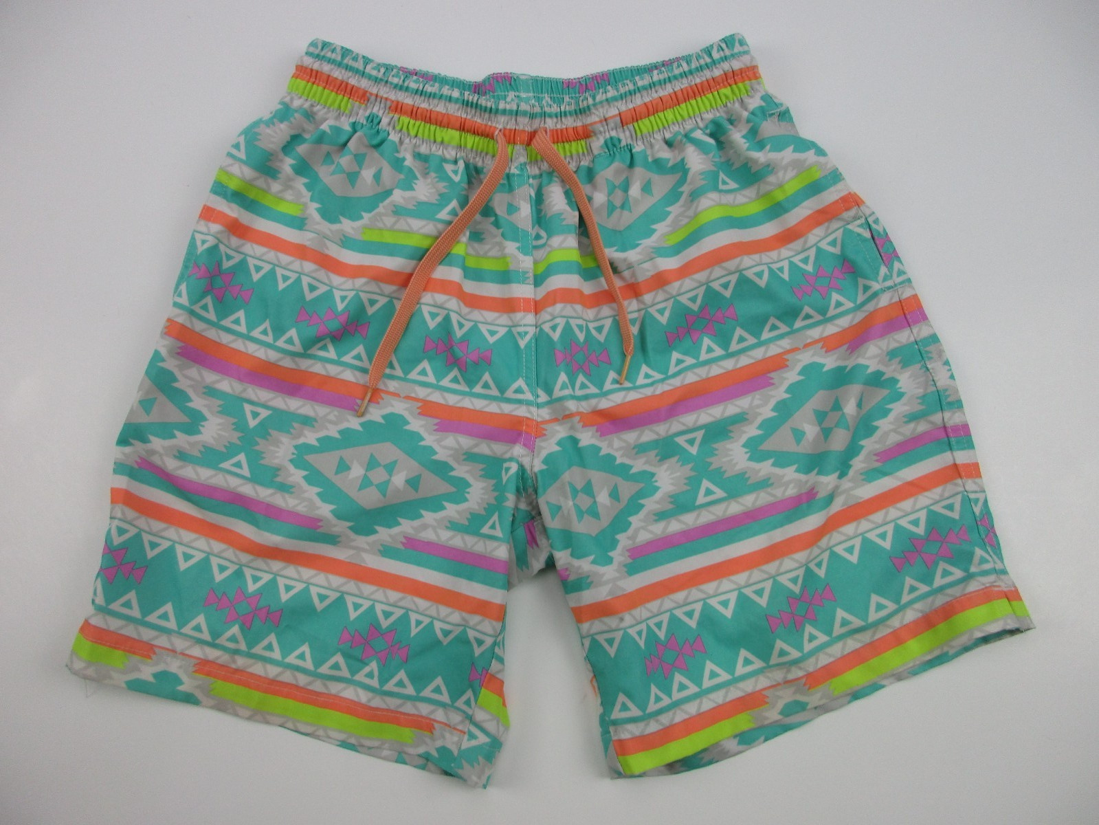 Mens Small Chubbies 7" swim trunks shorts southwestern lined pastel