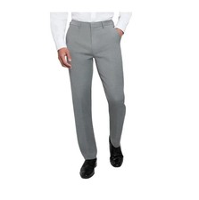 Calvin Klein Mens Dress Pants Gray Slim Fit Pockets Stretch Wrinkle Resistant