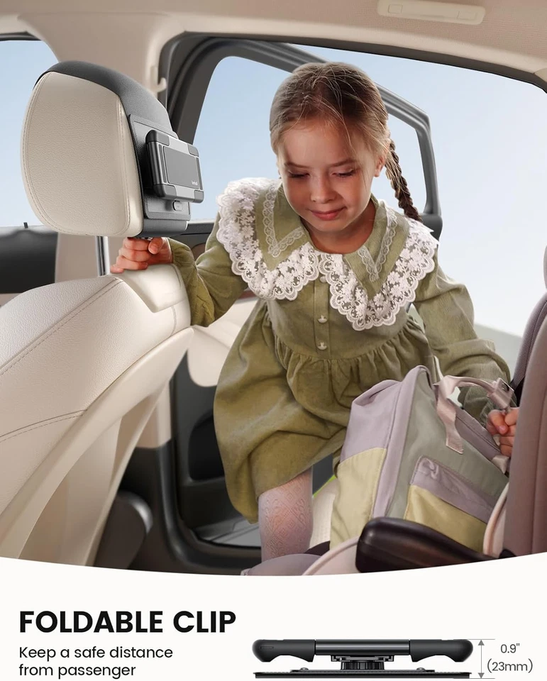 Soporte para tableta Lamicall para reposacabezas de coche - [Funda gruesa amigable] [Rotación 360°]  Foto 4 de 4