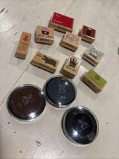 Studio G Wooden Rubber Crafting Stamp Lot Of 9 Stamps Wood Assorted Themes