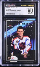 Adam Oates Brian Bradley Signed 1993-94 Stadium Club AS Card CGC AU JSA 10 Auto