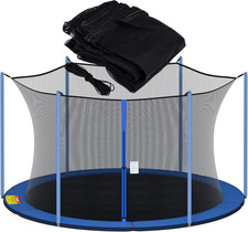 Trampoline Net Replacement for Straight Pole,12Ft 13Ft 14Ft 15Ft round Frame Saf