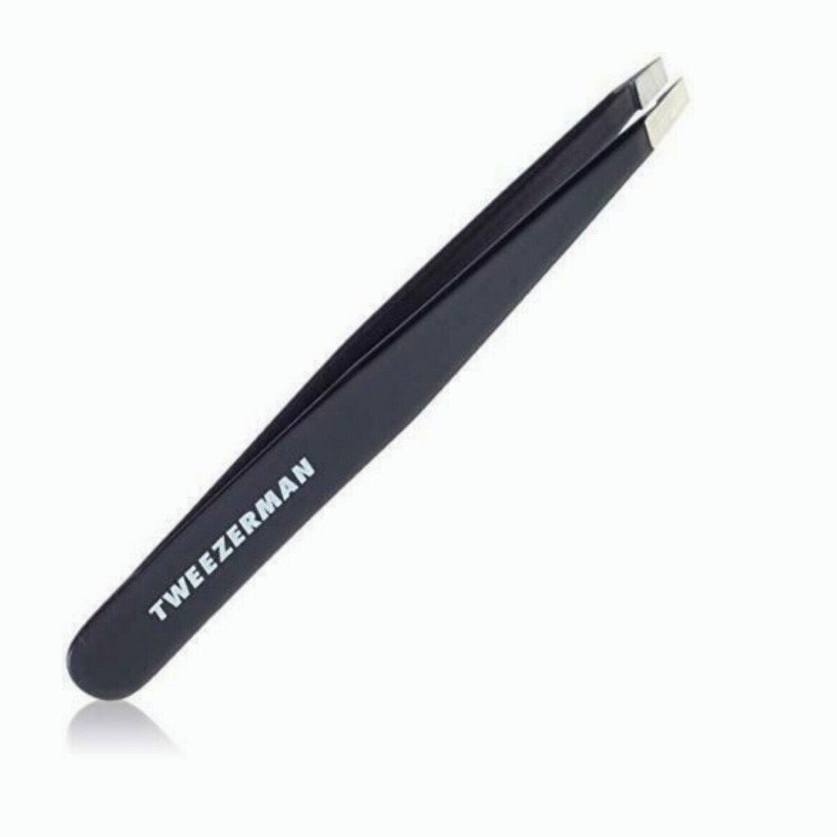 Tweezerman Black Full Slant Stainless Steel Slant Tweezer US Free Ship