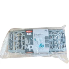 NWT OXO Tot White and Gray Baby Bottle & Accessories Dishwasher Basket