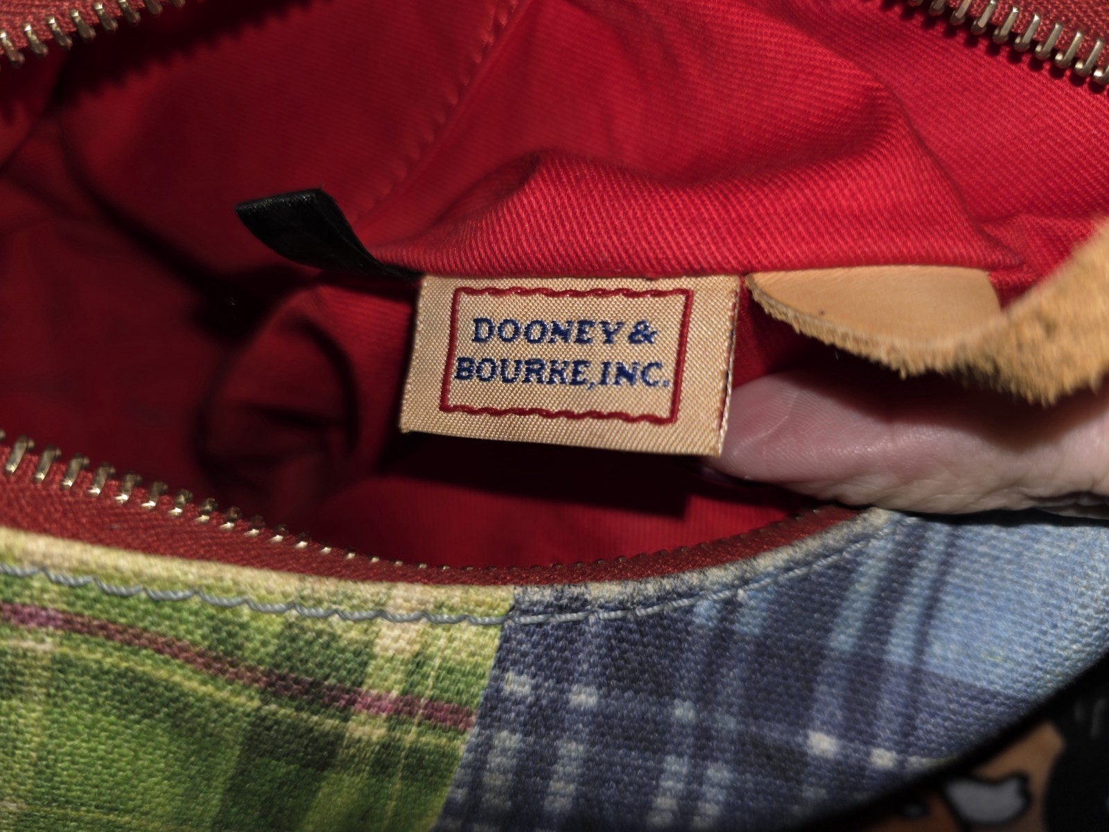 Dooney & Bourke Plaid Patchwork Multicolor Should… - image 14