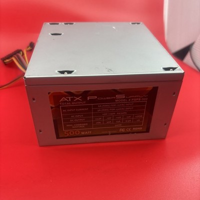 PowerSpec PS 500WF 500W ATX Switching Power Supply 20+4 Pin Fixed Cable