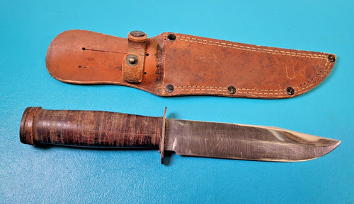 WWII Williams Cutlery Co Commando 6" Blade Knife 2nd Variant + Sheath TR1334