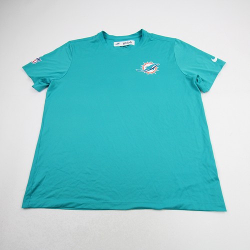 Miami Dolphins Nike NFL On Field Nike Tee Short Sleeve Shirt Men's Aqua Used